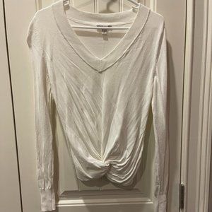 EUC EVA MENDES x NY& Co Long Sleeve Sweater with Twist Front - S